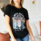 Black Cotton Wild West Graphic Tee - DAVERRI FASHIONS