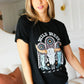 Black Cotton Wild West Graphic Tee - DAVERRI FASHIONS