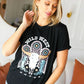 Black Cotton Wild West Graphic Tee - DAVERRI FASHIONS
