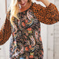 Boho Paisley Leopard Print Front Tie Woven Blouse - DAVERRI FASHIONS