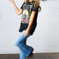 Black Cotton Nashville Graphic Knit Tee - DAVERRI FASHIONS