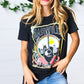 Black Cotton Nashville Graphic Knit Tee - DAVERRI FASHIONS
