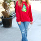 More The Merrier Red Sequin Christmas Tree Hacci Top - DAVERRI FASHIONS