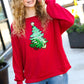 More The Merrier Red Sequin Christmas Tree Hacci Top - DAVERRI FASHIONS