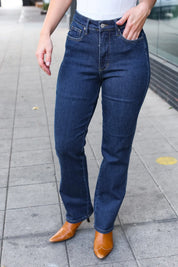 Judy Blue Dark Wash High Waisted Straight Fit Jeans | Daverri Fashions