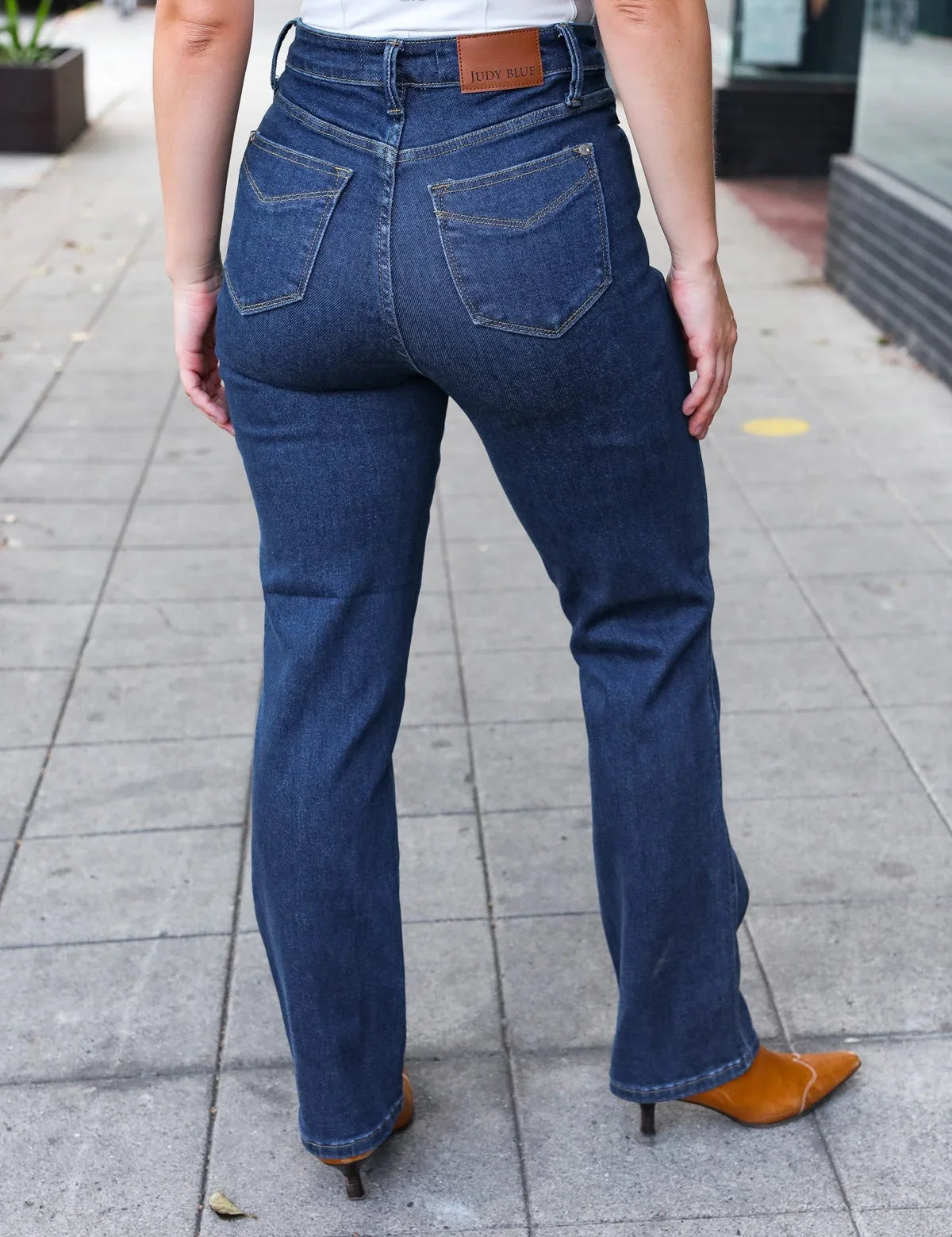 Judy Blue Dark Wash High Waisted Straight Fit Jeans | Daverri Fashions