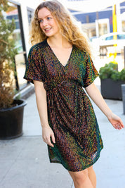 A Night To Remember Black Effervescence Sequin V Neck Dress | Daverri Fashions