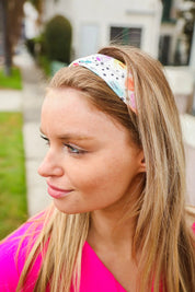 Multicolor Polka Dot & Heart Candy Twist Headband | accessor Daverri Fashions