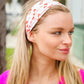 Red & Pink Heart Print Stretchy Twist Headband - DAVERRI FASHIONS