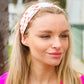 Red & Pink Heart Print Stretchy Twist Headband - DAVERRI FASHIONS