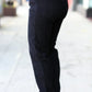 Zenana Black Corduroy High Rise Tapered Leg Pants - DAVERRI FASHIONS