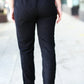 Zenana Black Corduroy High Rise Tapered Leg Pants - DAVERRI FASHIONS