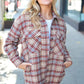 Be You Best Taupe Plaid Quilt Lined Button Down Shacket - DAVERRI FASHIONS