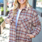 Be You Best Taupe Plaid Quilt Lined Button Down Shacket - DAVERRI FASHIONS