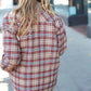 Be You Best Taupe Plaid Quilt Lined Button Down Shacket - DAVERRI FASHIONS