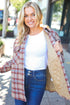 Be You Best Taupe Plaid Quilt Lined Button Down Shacket - DAVERRI FASHIONS