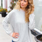 Spread Joy Grey & Ivory Striped Oversized Top - DAVERRI FASHIONS