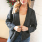 Black Holiday Matte Foiled Cheetah Print Blazer Jacket - DAVERRI FASHIONS