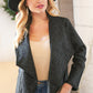 Black Holiday Matte Foiled Cheetah Print Blazer Jacket - DAVERRI FASHIONS