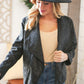 Black Holiday Matte Foiled Cheetah Print Blazer Jacket - DAVERRI FASHIONS