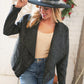 Black Holiday Matte Foiled Cheetah Print Blazer Jacket - DAVERRI FASHIONS