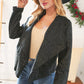 Black Holiday Matte Foiled Cheetah Print Blazer Jacket - DAVERRI FASHIONS