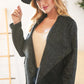 Black Holiday Matte Foiled Cheetah Print Blazer Jacket - DAVERRI FASHIONS