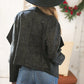 Black Holiday Matte Foiled Cheetah Print Blazer Jacket - DAVERRI FASHIONS