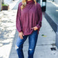 Weekend Ready Burgundy Brushed Mélange Mock Neck Sweater - DAVERRI FASHIONS