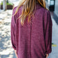 Weekend Ready Burgundy Brushed Mélange Mock Neck Sweater - DAVERRI FASHIONS