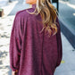 Weekend Ready Burgundy Brushed Mélange Mock Neck Sweater - DAVERRI FASHIONS