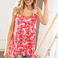 Coral Paisley Scallop Crochet Strap Tank Top - DAVERRI FASHIONS