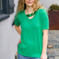 Saint Patrick Asymmetrical Sequin Banded V Neck Top - DAVERRI FASHIONS