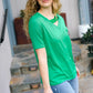 Saint Patrick Asymmetrical Sequin Banded V Neck Top - DAVERRI FASHIONS