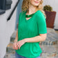 Saint Patrick Asymmetrical Sequin Banded V Neck Top - DAVERRI FASHIONS