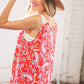 Coral Paisley Scallop Crochet Strap Tank Top - DAVERRI FASHIONS