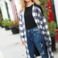 Get To Know You Black Buffalo Plaid Hacci Cardigan - DAVERRI FASHIONS
