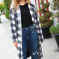 Get To Know You Black Buffalo Plaid Hacci Cardigan - DAVERRI FASHIONS