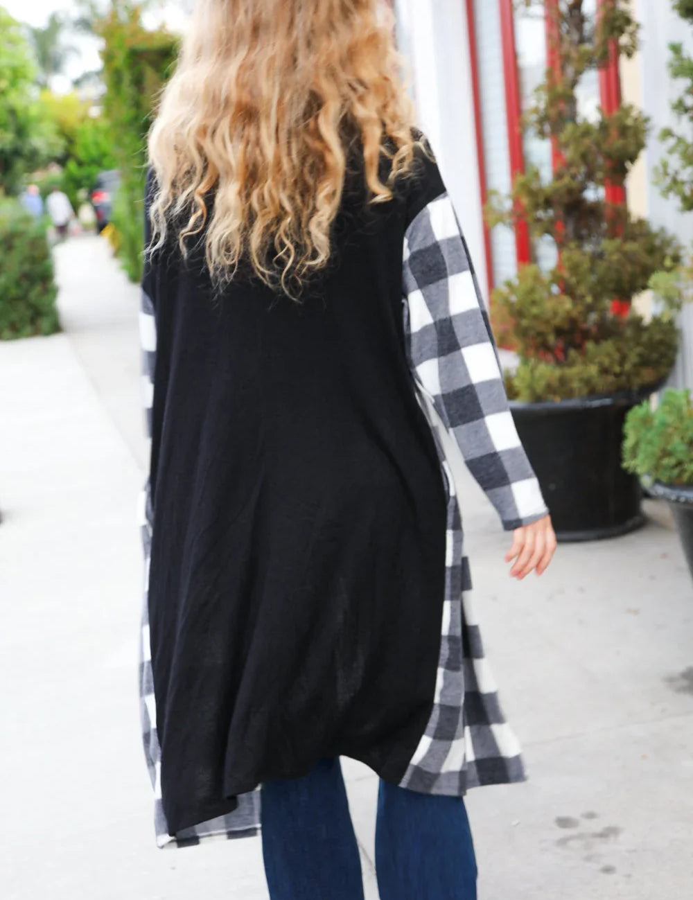 Get To Know You Black Buffalo Plaid Hacci Cardigan | Daverri Fashions