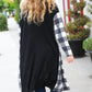 Get To Know You Black Buffalo Plaid Hacci Cardigan - DAVERRI FASHIONS
