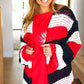 Simply Patriotic Red White & Blue Striped Crochet Cardigan - DAVERRI FASHIONS