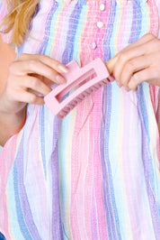 Blush Classic Big Hair Claw | 07-01-25 Summer Sale Daverri Fashions