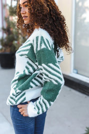 Under The Christmas Tree Green Plaid Soft Brushed Hairy Sweater | 2024 Blow-Out Sale Daverri Fashions