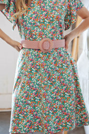 Buckle Me Beautiful Blush Faux Leather Belt | accessor Daverri Fashions