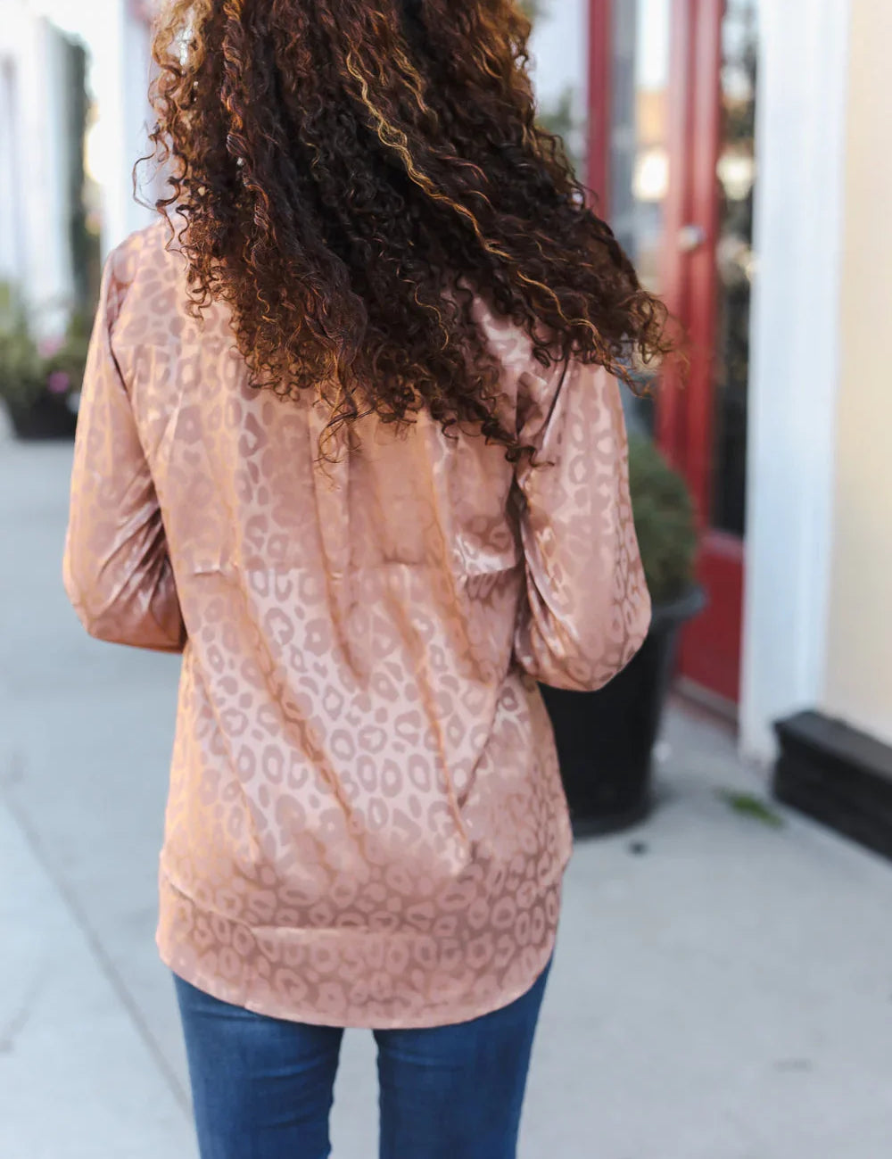 Diva Dreams Neude Animal Print Button Down Lace Shirt Top | Daverri Fashions