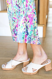 Bone Chandra Faux Leather Cork Platform Sandals | 07-01-25 Summer Sale Daverri Fashions