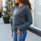 Casual Days Grey Ribbed Knit Button Down Henley Pullover - DAVERRI FASHIONS