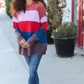 Lock Eyes Lilac Multi-Stripe Ribbed Knit Sweater Pullover - DAVERRI FASHIONS