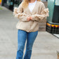 Weekend Ready Oatmeal V Neck Fringe Chunky Cable Cardigan - DAVERRI FASHIONS
