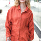 Everyday Rust Button Down Sharkbite Cotton Tunic Top - DAVERRI FASHIONS